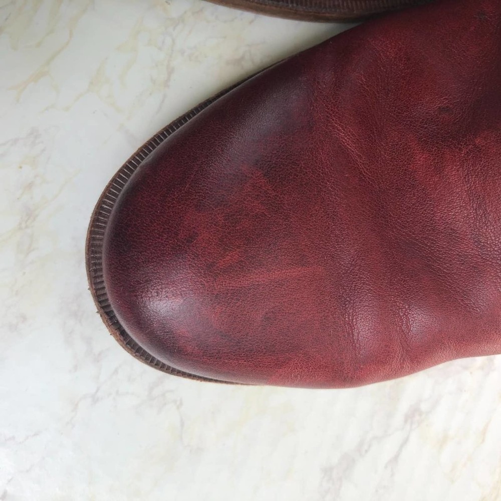 Korkease Mindo Burgundy Leather Heeled Chelsea Ankle Boot 9M - Picture 13 of 13
